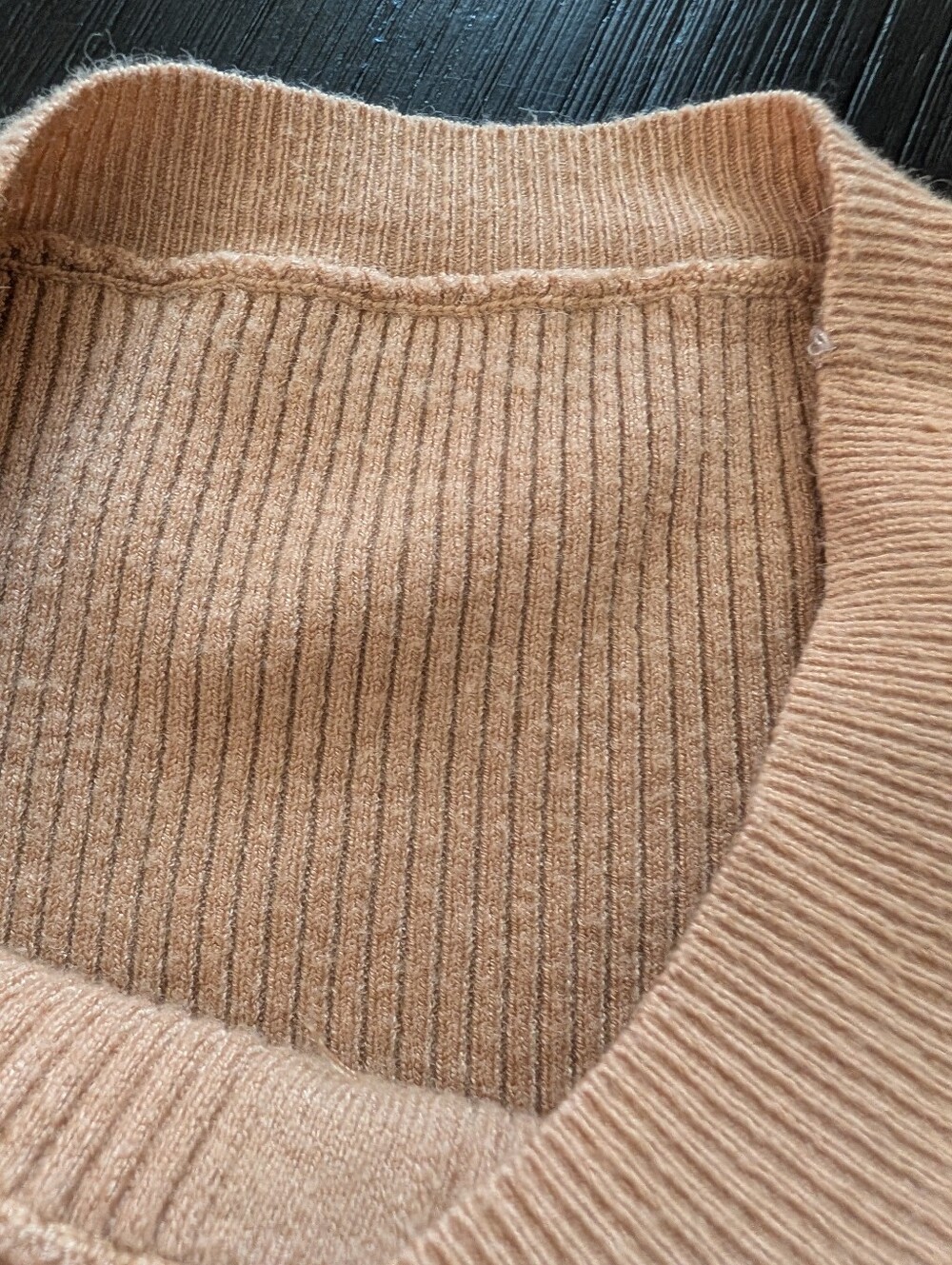 Beige Knit Cardigan with Decorative Rhinestone Buttons made In Roma - Picture 8 of 9